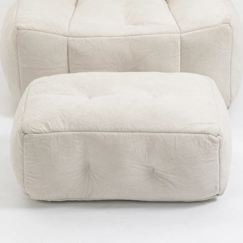 Moderna poltrona reclinabile per adulti con memory foam ad alta densità e 1 poggiapiedi per camera da letto e sala lettura