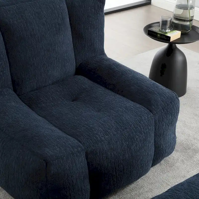 Moderna poltrona reclinabile per adulti con memory foam ad alta densità e 1 poggiapiedi per camera da letto e sala lettura