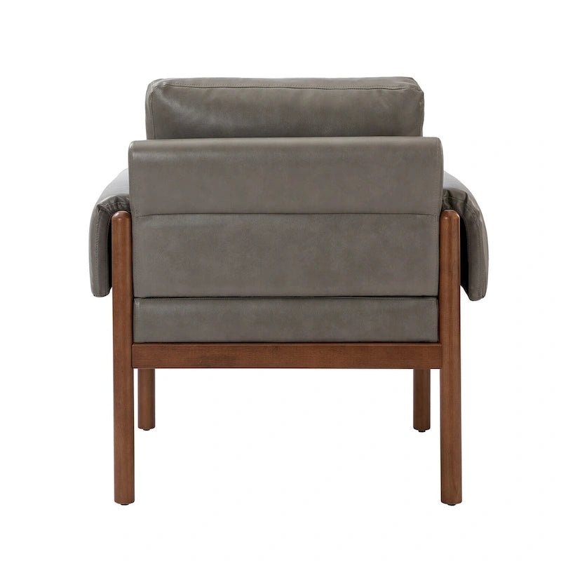 Comoda poltrona da soggiorno lucida con base in legno massello - Set da 2