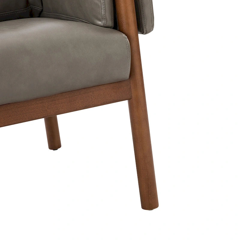 Comoda poltrona da soggiorno lucida con base in legno massello - Set da 2