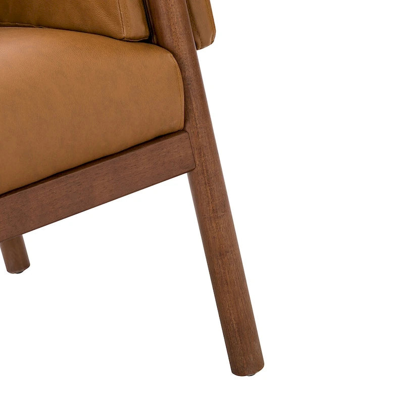 Comoda poltrona da soggiorno lucida con base in legno massello - Set da 2