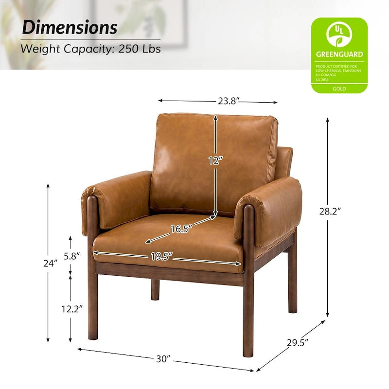 Comoda poltrona da soggiorno lucida con base in legno massello - Set da 2