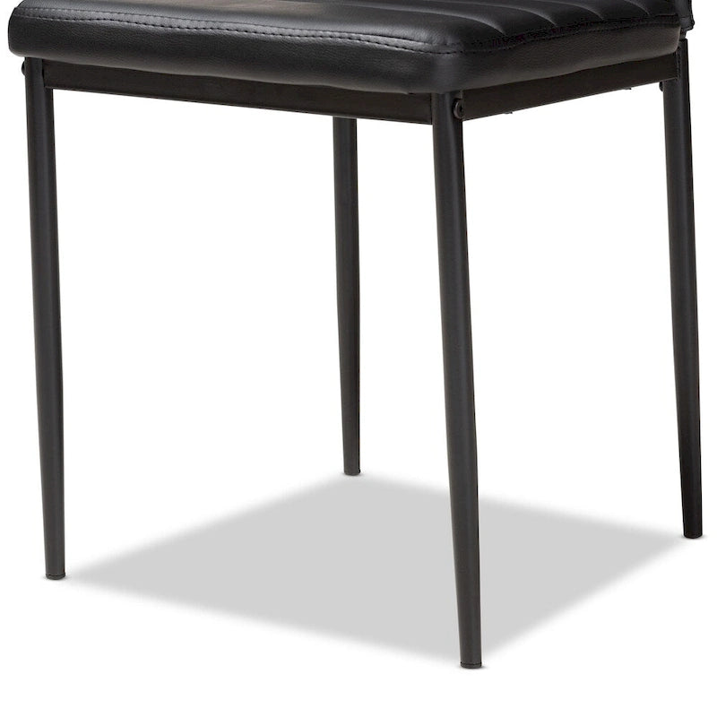 Set di 4 sedie da pranzo moderne in similpelle
