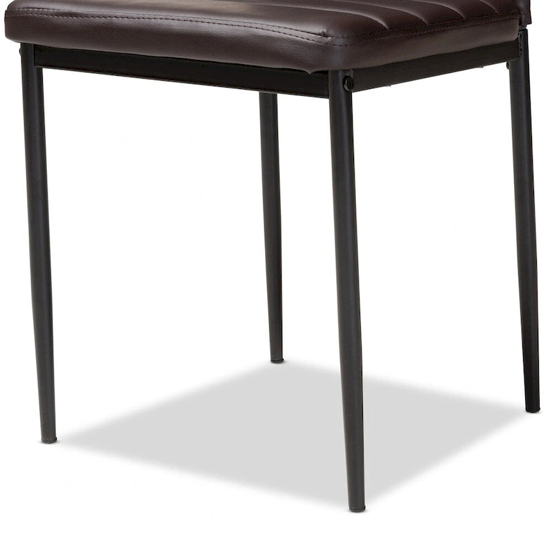 Set di 4 sedie da pranzo moderne in similpelle