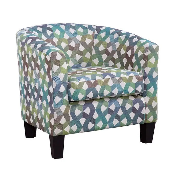 Poltrona a botte imbottita - Verde e Blu "Fairyland"