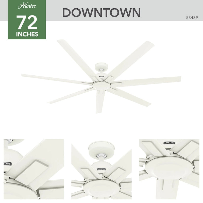 Ventilatore da soffitto da esterno Windmill da 72 pollici con controllo a parete - Adatto per ambienti umidi, stile industriale moderno, ENERGY STAR