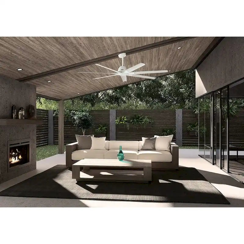 Ventilatore da soffitto da esterno Windmill da 72 pollici con controllo a parete - Adatto per ambienti umidi, stile industriale moderno, ENERGY STAR