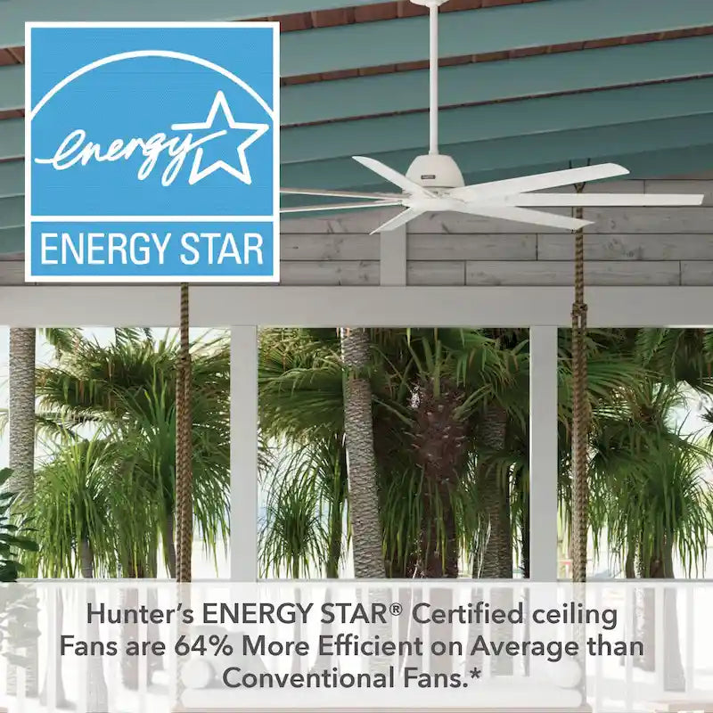 Ventilatore da soffitto da esterno Windmill da 72 pollici con controllo a parete - Adatto per ambienti umidi, stile industriale moderno, ENERGY STAR