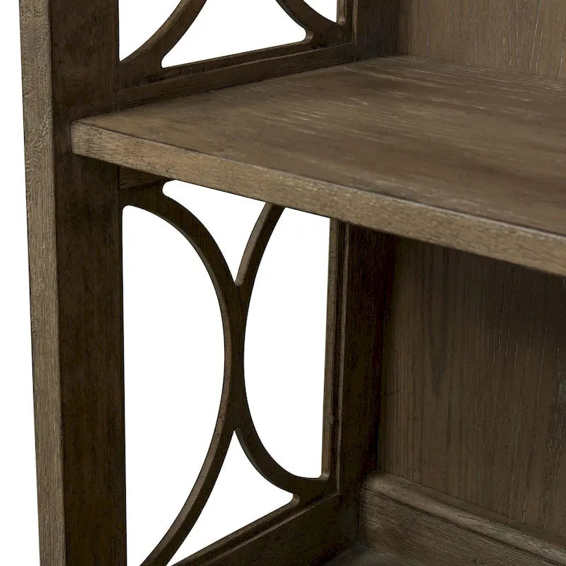 Credenza con Sopralzo Semplicemente Elegante nei Colori Bianco, Marrone e Tortora Melange