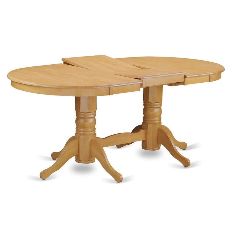 East West Furniture Set da 9 Pezzi con Tavolo Moderno, Include un Tavolo Ovale in Legno e 8 Sedie da Cucina, Quercia (Opzioni Seduta)