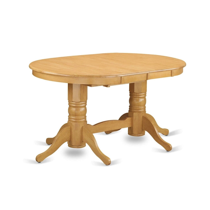 East West Furniture Set da 9 Pezzi con Tavolo Moderno, Include un Tavolo Ovale in Legno e 8 Sedie da Cucina, Quercia (Opzioni Seduta)
