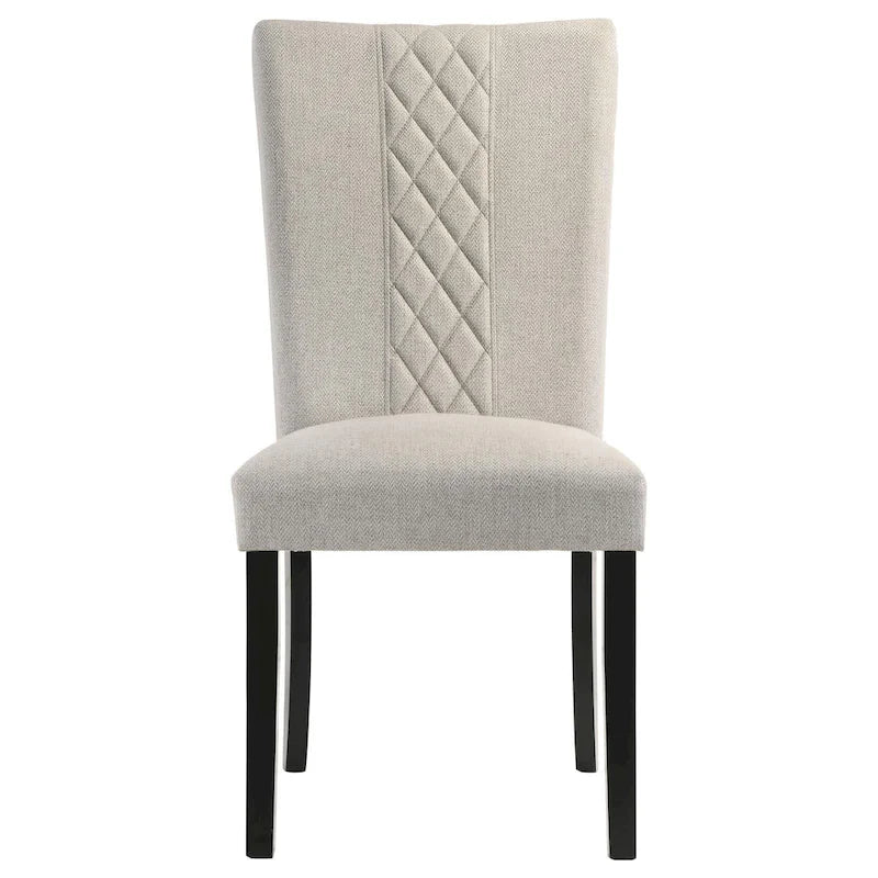 Sedie laterali imbottite Davidson beige e nere (set da 2)