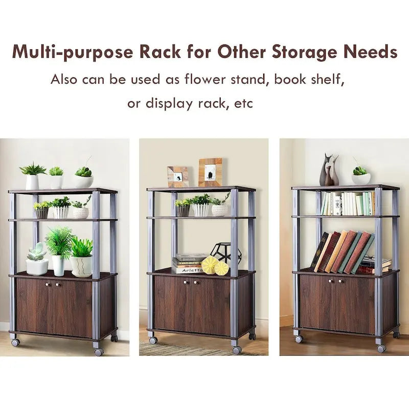 Supporto per microonde su ruote - 23,5 x 15,5 x 38,5 (L x P x A)