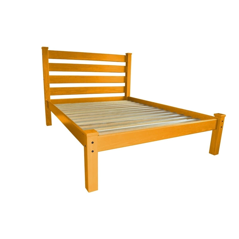 Letto a piattaforma matrimoniale in pino massello
