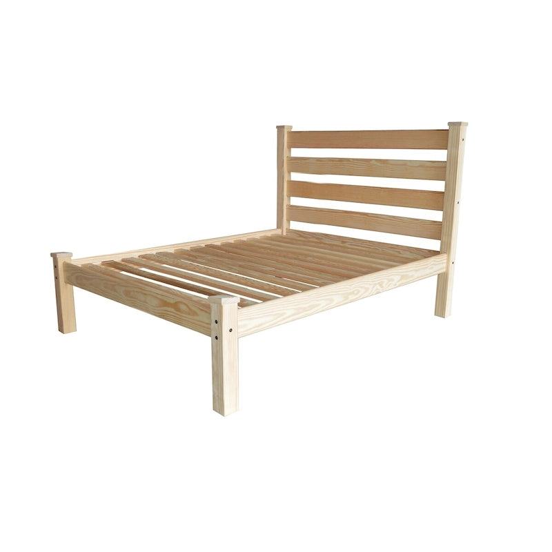 Letto a piattaforma matrimoniale in pino massello