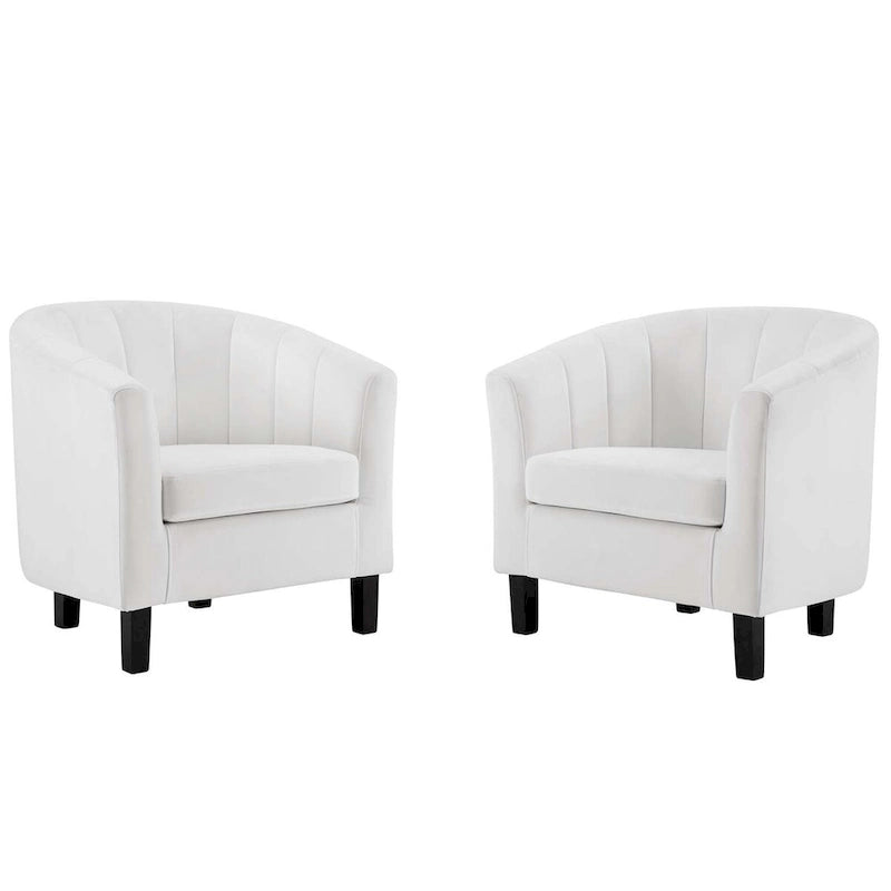 Poltrona Silver Orchid Streitmann in Velluto Trapuntato a Canali (Set di 2)