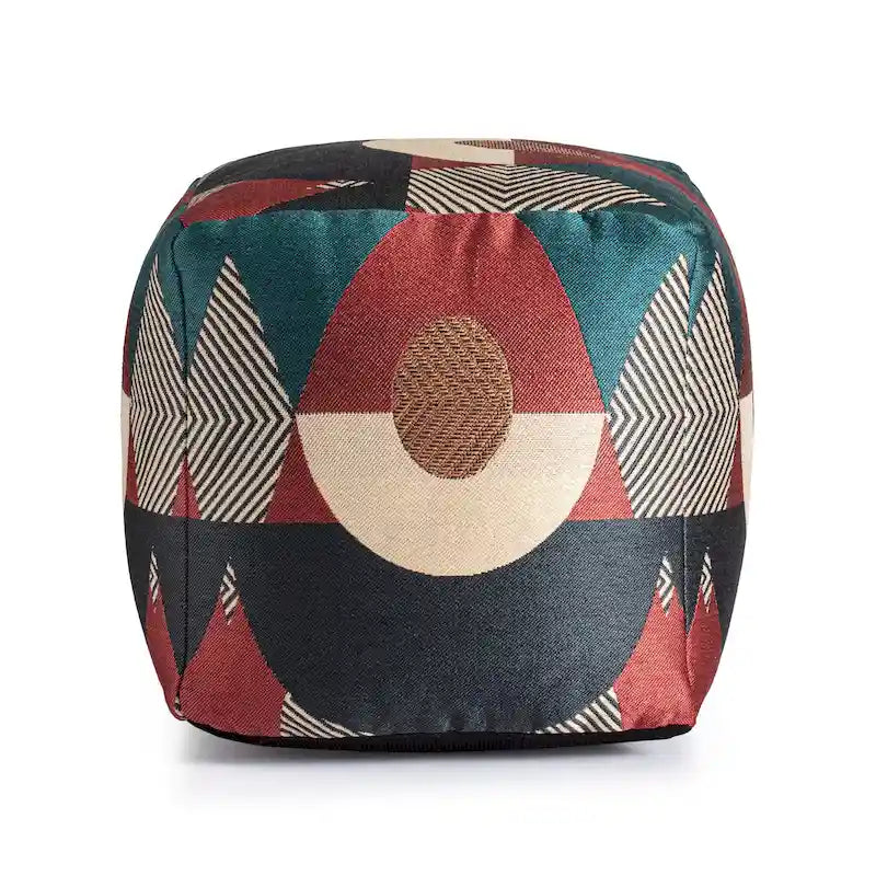Pouf poggiapiedi quadrato da interni/esterni 18 x 18 x 18