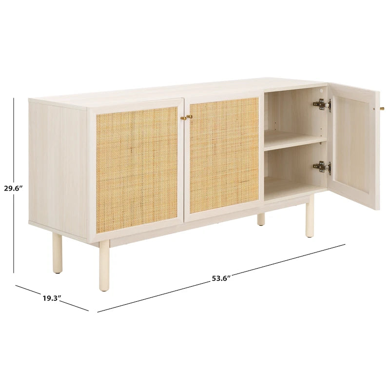 Credenza Media 3 Ante in Rattan - 54Lx19Px30H