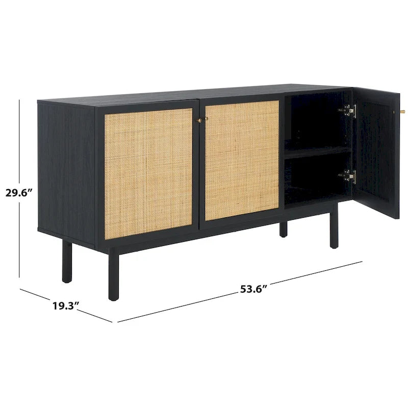 Credenza Media 3 Ante in Rattan - 54Lx19Px30H