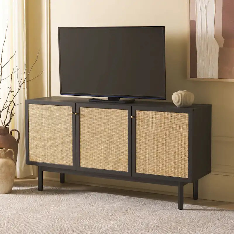 Credenza Media 3 Ante in Rattan - 54Lx19Px30H