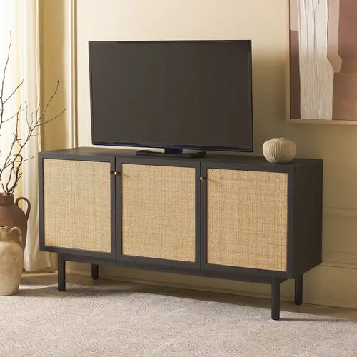 Credenza Media 3 Ante in Rattan - 54Lx19Px30H