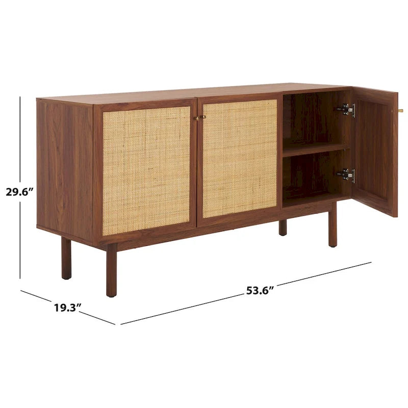 Credenza Media 3 Ante in Rattan - 54Lx19Px30H