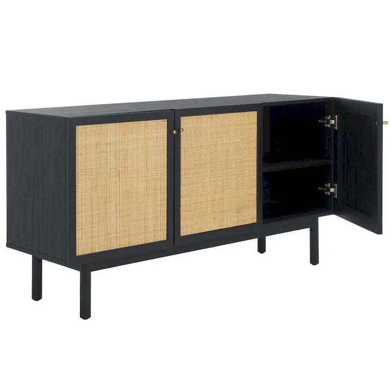 Credenza Media 3 Ante in Rattan - 54Lx19Px30H