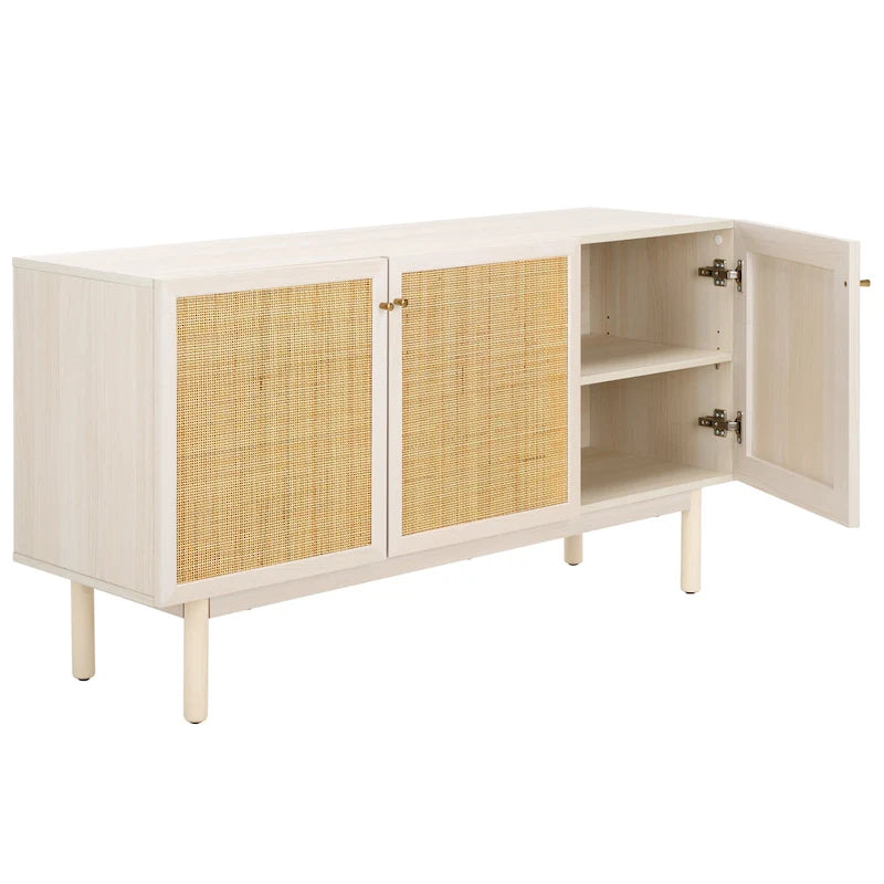 Credenza Media 3 Ante in Rattan - 54Lx19Px30H